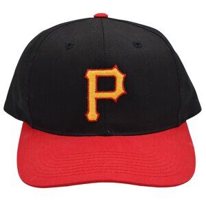 Vintage Pittsburgh Pirates Outdoor Cap Company OC Snapback Hat Cap Red Brim Bill